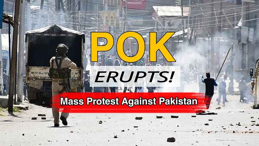 POK Crisis 2026 showing mass protests and unrest in Pakistan-occupied Kashmir