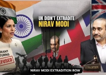 Priti Patel claim on India UK migrant row linked to Nirav Modi extradition delay with India and UK flags