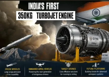 India 350kg Turbojet Engine developed by DRDO showcasing indigenous expendable turbojet technology for defence applications
