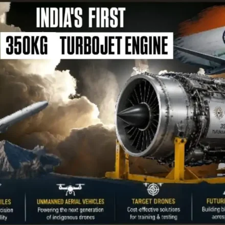 India 350kg Turbojet Engine developed by DRDO showcasing indigenous expendable turbojet technology for defence applications