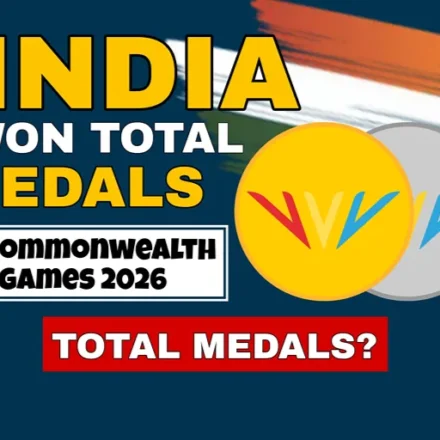Commonwealth Games 2026 Results showing India's total medal tally with gold, silver, and bronze medals at Glasgow 2026