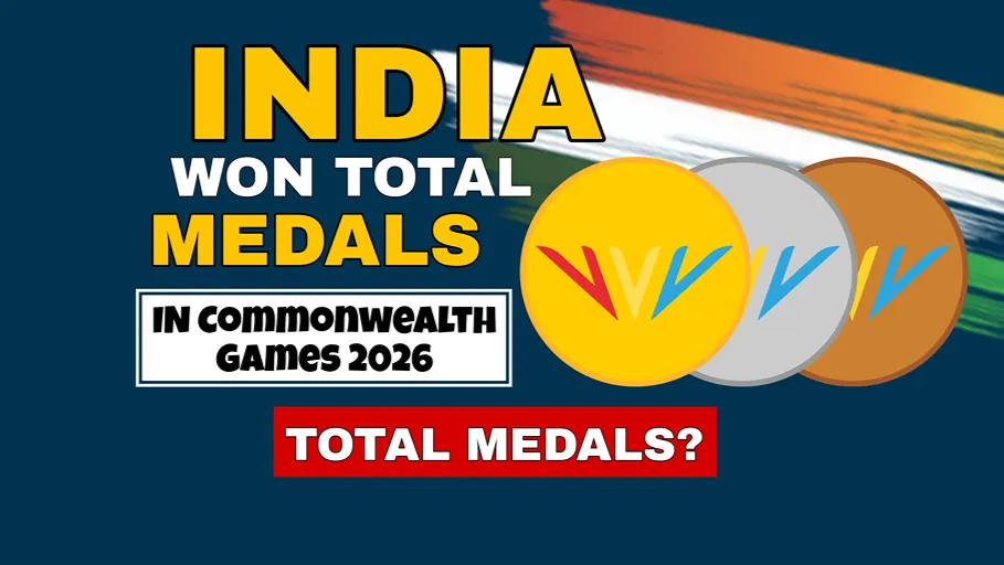 Commonwealth Games 2026 Results showing India's total medal tally with gold, silver, and bronze medals at Glasgow 2026