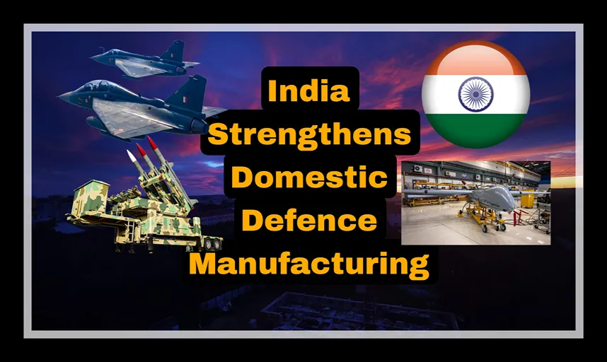 India Strengthens Domestic Defense Manufacturing with fighter jets, missiles and defence technology