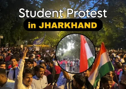 Jharkhand Protest by students demanding transparency in recruitment exams and government job processes