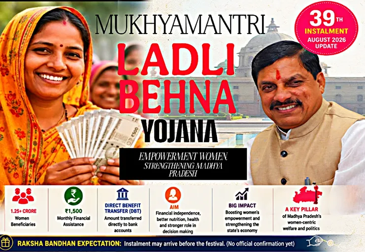 Ladli Behna Yojana 39th instalment August 2026 update for women in Madhya Pradesh