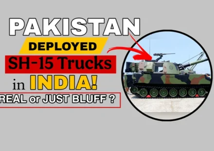 Pakistan Tanks Near Indian Border showing reported SH-15 self-propelled artillery deployment near the India-Pakistan border.