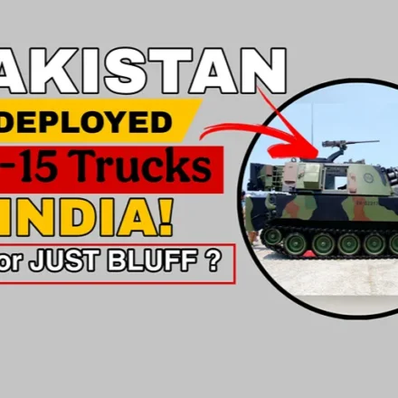 Pakistan Tanks Near Indian Border showing reported SH-15 self-propelled artillery deployment near the India-Pakistan border.