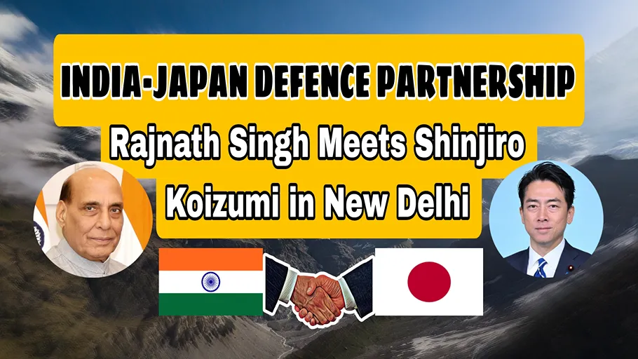 Rajnath Singh Japan Defence Minister Meeting with Shinjiro Koizumi highlights India-Japan defence partnership in New Delhi.