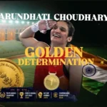 Arundhati Choudhary celebrates after winning the 2026 Commonwealth Games boxing gold medal in Glasgow.