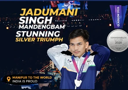 Jadumani Singh CWG 2026 silver medal triumph at Glasgow Commonwealth Games boxing event