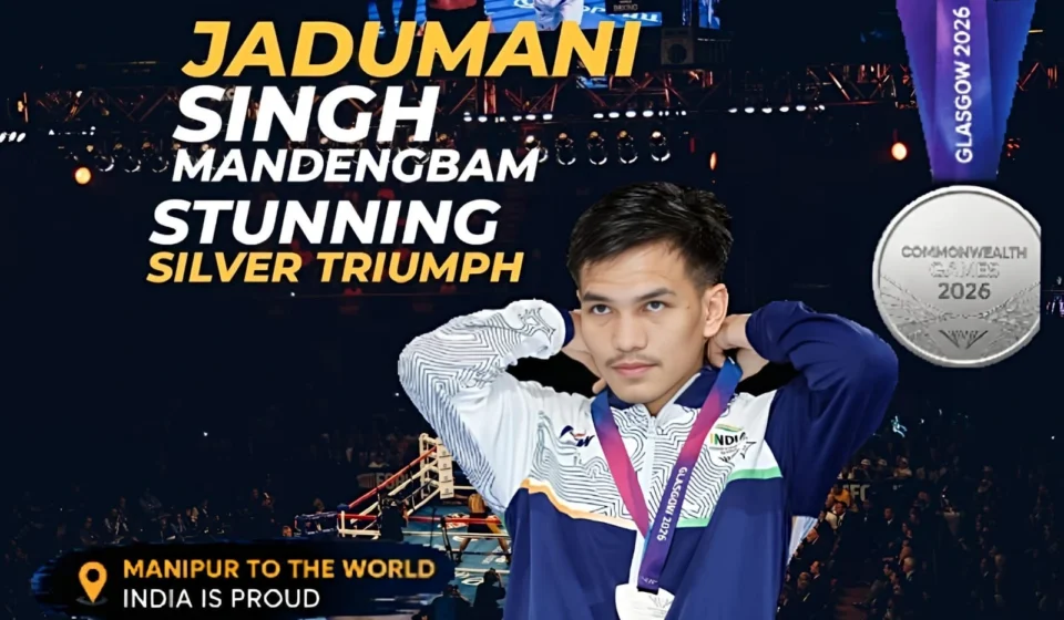 Jadumani Singh CWG 2026 silver medal triumph at Glasgow Commonwealth Games boxing event