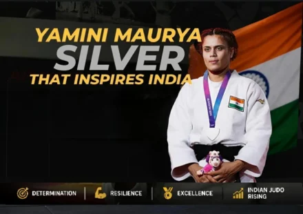 Yamini Maurya Silver medal at the 2026 Commonwealth Games after winning the women's 57kg judo event for India