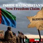 Balochistan independence claim shown with Baloch flag, map and regional flags