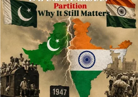 1947 India Pakistan Partition map showing India and Pakistan, refugee migration and the human cost of Partition