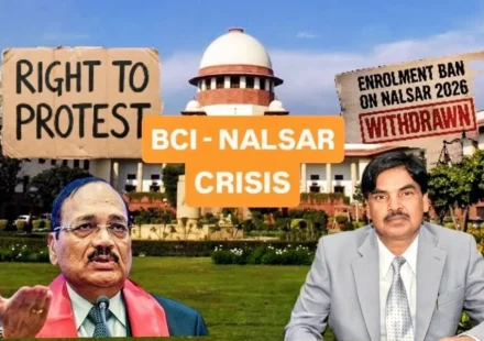 Supreme Court of India, Bar Council of India and NALSAR students during the BCI-NALSAR controversy over advocate enrolment restrictions