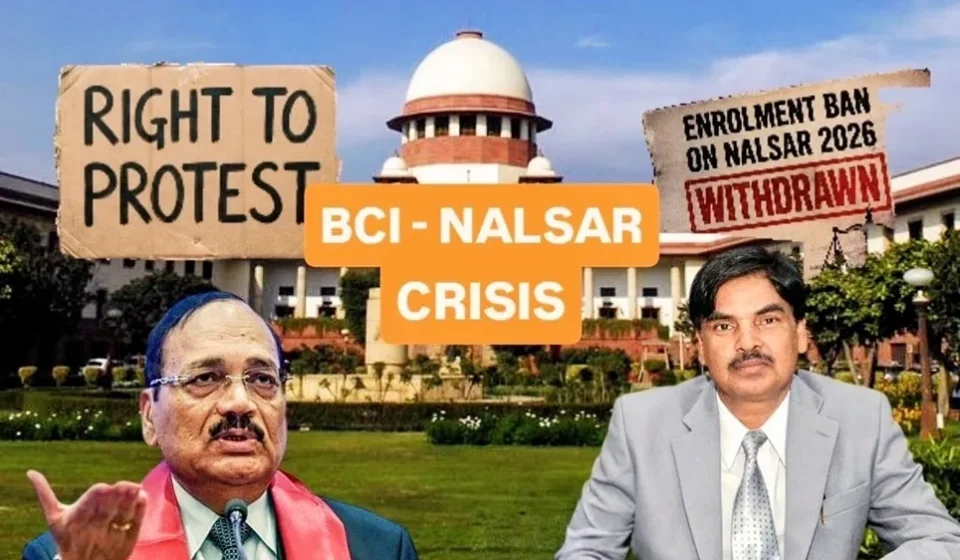 Supreme Court of India, Bar Council of India and NALSAR students during the BCI-NALSAR controversy over advocate enrolment restrictions