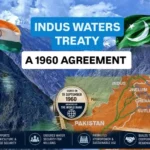 Indus Waters Treaty between India and Pakistan showing the Indus River water-sharing dispute