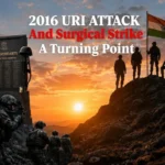 2016 Uri attack and surgical strike showing Indian soldiers and the Indian flag