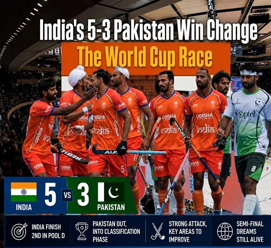 India’s 5-3 Hockey victory over Pakistan in the World Cup