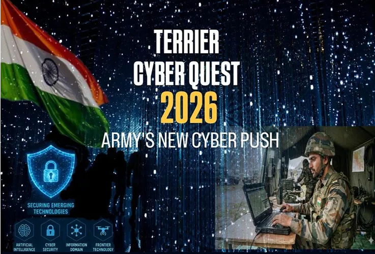Terrier Cyber Quest 2026 featuring Indian Army cybersecurity, AI and emerging defence technologies