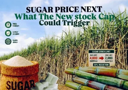 Sugar stock limit cut from 4,000 to 2,000 quintals as India seeks to control prices and supplies