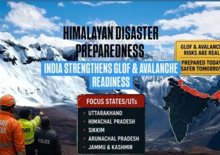 Himalayan disaster preparedness for GLOF and snow avalanche risks in India