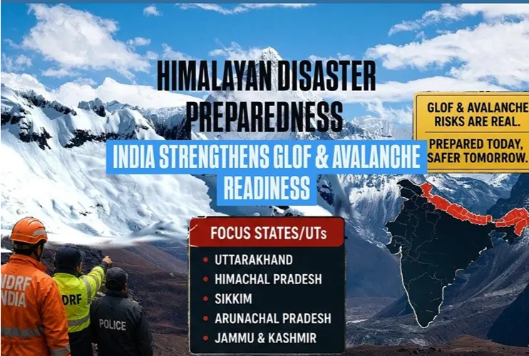 Himalayan disaster preparedness for GLOF and snow avalanche risks in India
